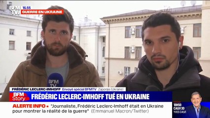 Guerre en Ukraine -  Frédéric Leclerc-Imhoff, journaliste français travaillant pour BFM TV a été tué dans un bombardement