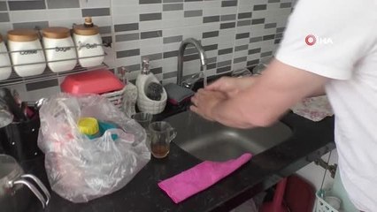 Lavabo açıcı bomba gibi patladı, vücudu yanan adam soluğu hastanede aldı