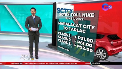 Dagdag na P0.78 per kilometer sa toll ng SCTEX, inaprubahan ng Toll Regulatory Board | SONA