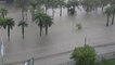 Roads Get Submerged as Rain Water Accumulates in Streets During Storm