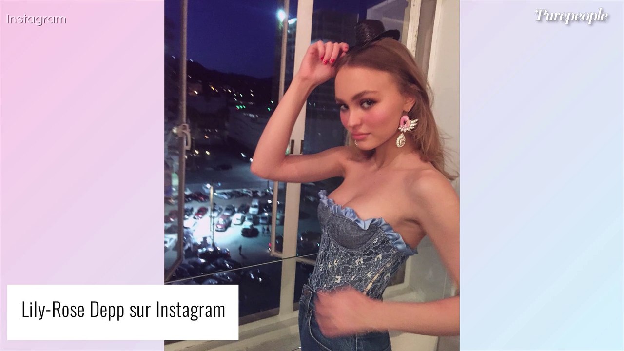 Lily-Rose : Nuisette rose sexy et bouquet de fleurs pour fêter ses 23 ans