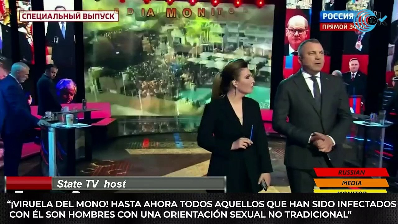 La TV de Putin apunta que los países que ayudan a Ucrania sufren viruela del mono: "Casualidad... ¿o no?"