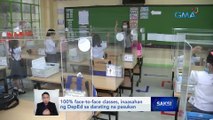 100% face-to-face classes, inaasahan ng DepEd sa darating na pasukan | Saksi