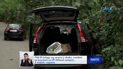 P68-M halaga ng umano'y shabu, nasabat sa buy-bust sa UP Diliman campus; 2 suspek, sugatan | Saksi
