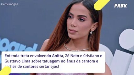 Entenda polêmica entre Anitta e sertanejos por tatuagem no ânus e cachês