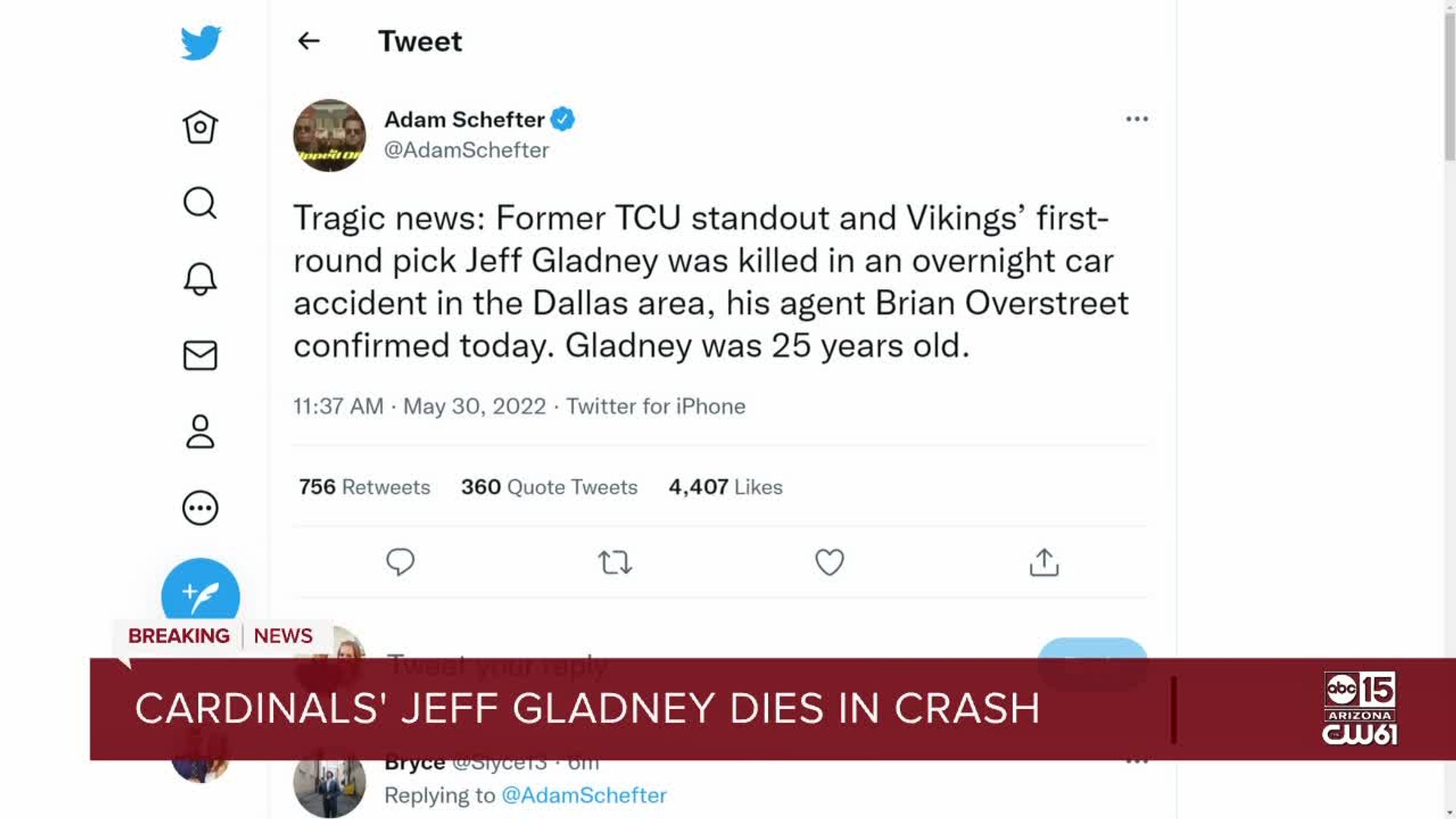 Jeff Gladney, Arizona Cardinals cornerback, dies at 25, Sports