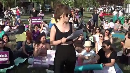 Kadınlar yoga yasağını protesto etti! "Tüm parklar bizim"