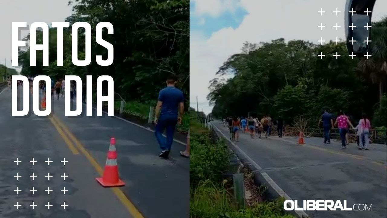 Passageiros descem de ônibus e atravessam a pé ponte na PA 324