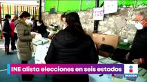 El INE alista elecciones en seis estados este 5 de junio