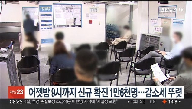 어젯밤 9시까지 신규 확진 1만6천명…감소세 뚜렷