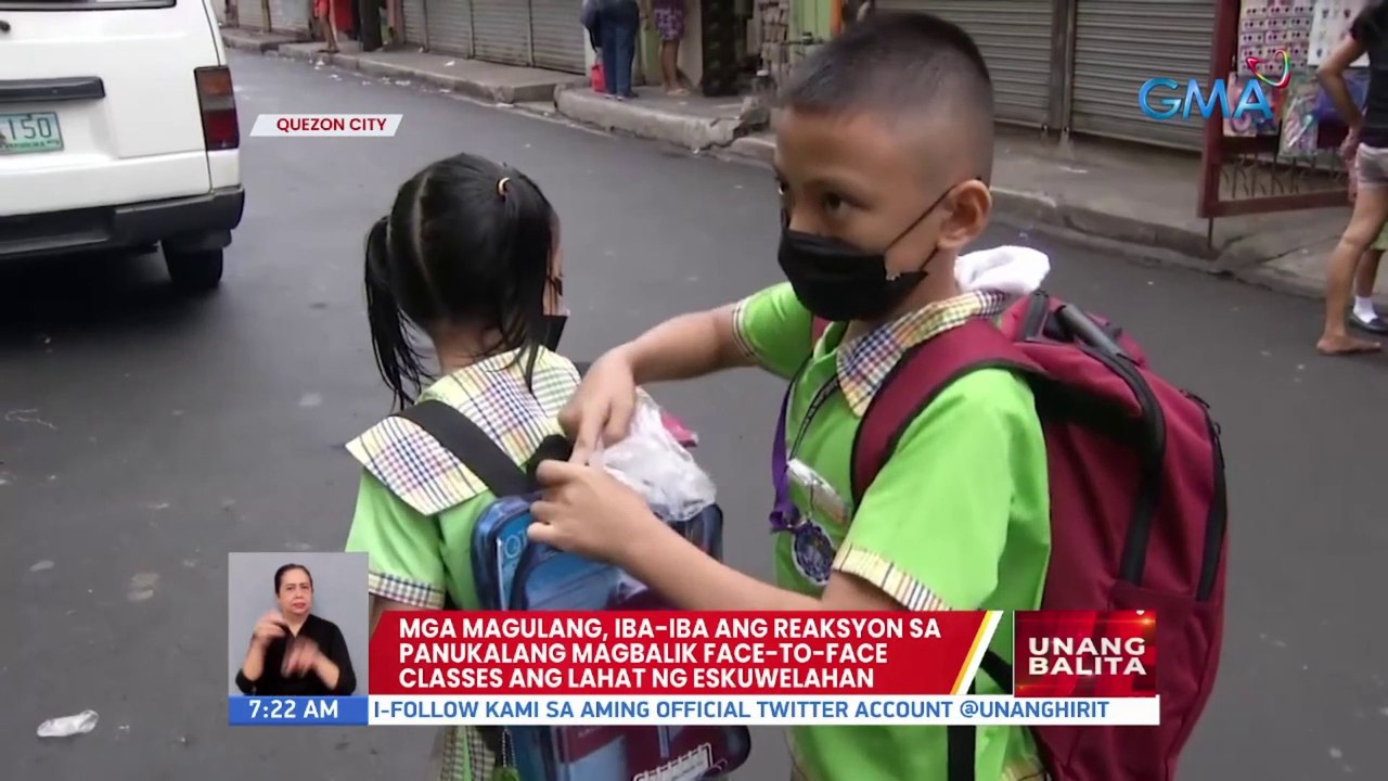 Mga magulang, iba-iba ang reaksyon sa panukalang magbalik face-to-face classes ang lahat ng eskuwelahan | UB
