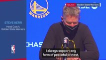 Steve Kerr supports Gabe Kapler's 'peaceful protest'