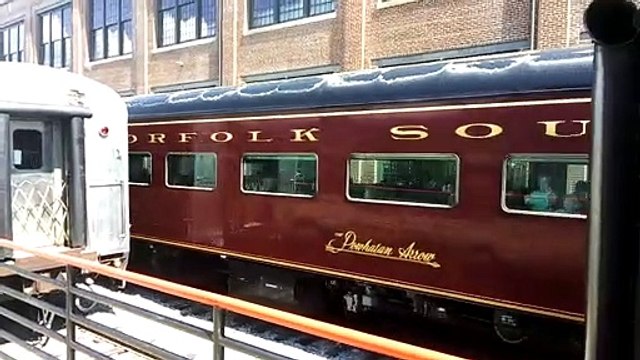 Train at North Carolina Transportation Museum Historic Spencer Shops Train Show