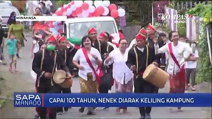 Capai 100 Tahun, Seorang Nenek Diarak Keliling Kampung