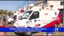 Miraflores: delincuentes desmantelan dos ambulancias usadas para trasladar pacientes