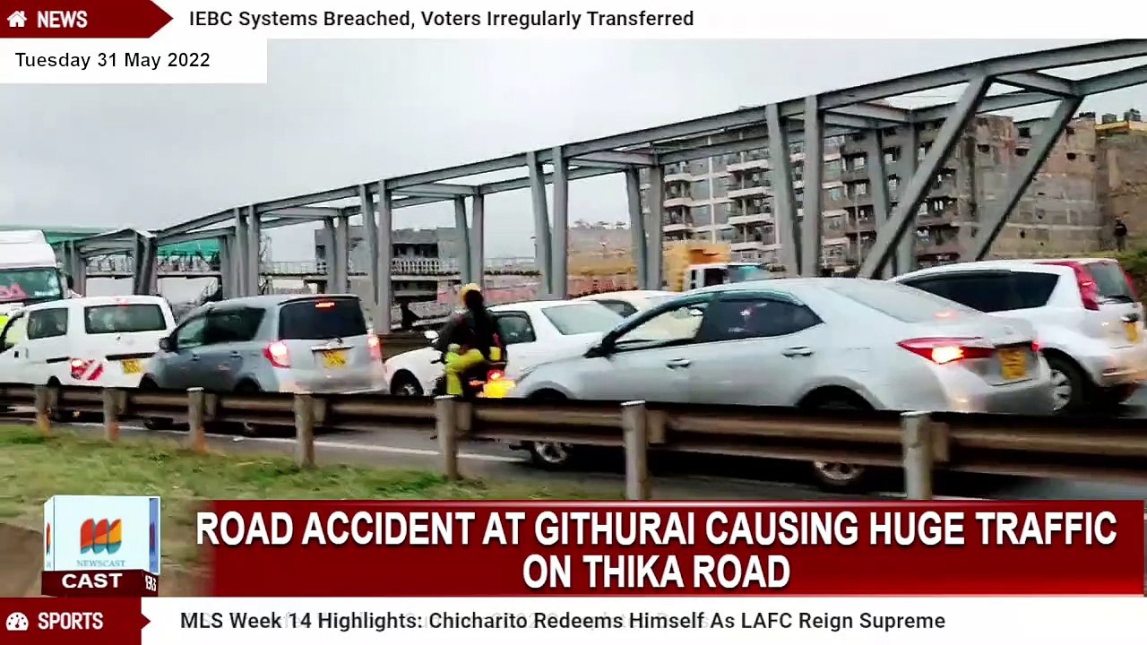 Road Accident At Githurai Causing Huge Traffic On Thika Road