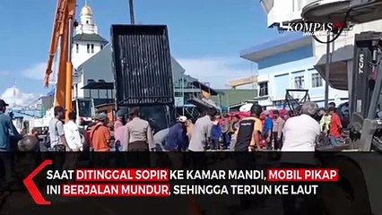 Mobil Ini Terjun ke Laut Karena Ditinggal Sopir