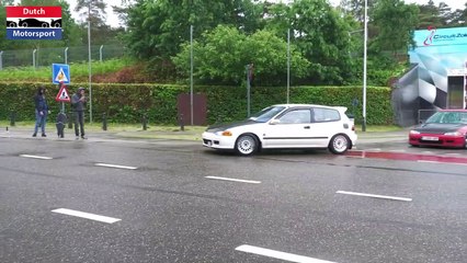 Modified Cars leaving Car Show- - Skyline GTR- LW Aventador- NSX- Escort Cosworth- 600LT- CLK63-
