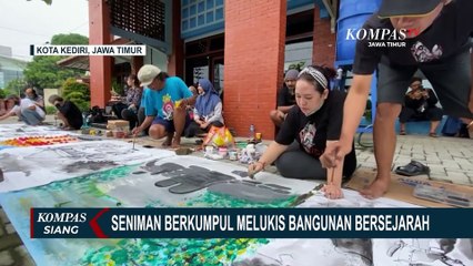 Komunitas Rupa Kita Melukis Bangunan Bersejarah di Kediri