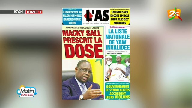 SUIVEZ SAOUROU SÉNE DANS MATIN BONHEUR AVEC ASTOU DIONE | MARDI 31 MAI 2022