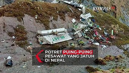 Inilah Potret Puing-Puing Pesawat yang Jatuh di Pegunungan Nepal