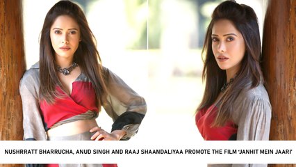 Nushrratt Bharrucha, Anud Singh And Raaj Shaandaliyaa Promote The Film ‘Janhit Mein Jaari’