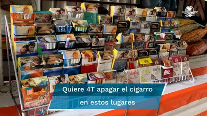 AMLO quiere prohibir fumar en playas, terrazas, jardines y estadios