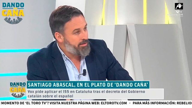 Abascal: 'Nosotros siempre fuimos partidarios de un 155 permanente hasta restablecer la legalidad'