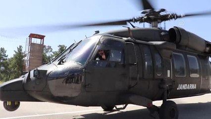 Jandarmadan helikopter destekli trafik denetimi