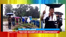 Universitarios en Chimoré bloquean la carretera que une Cochabamba con Santa Cruz
