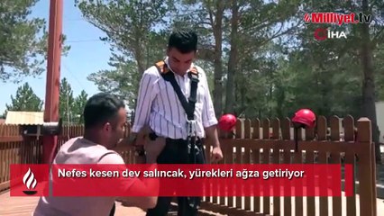 Nefes kesen dev salıncak, yürekleri ağza getiriyor