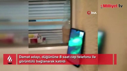 Damat kendi düğününe online katıldı! Tam 8 saat sürdü