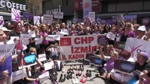 İzmir'de Kadın Cinayetlerine Karşı Oturma Eylemi