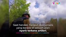 Detik-detik Jurnalis Terjun ke Parit Nyaris Kena Tembakan