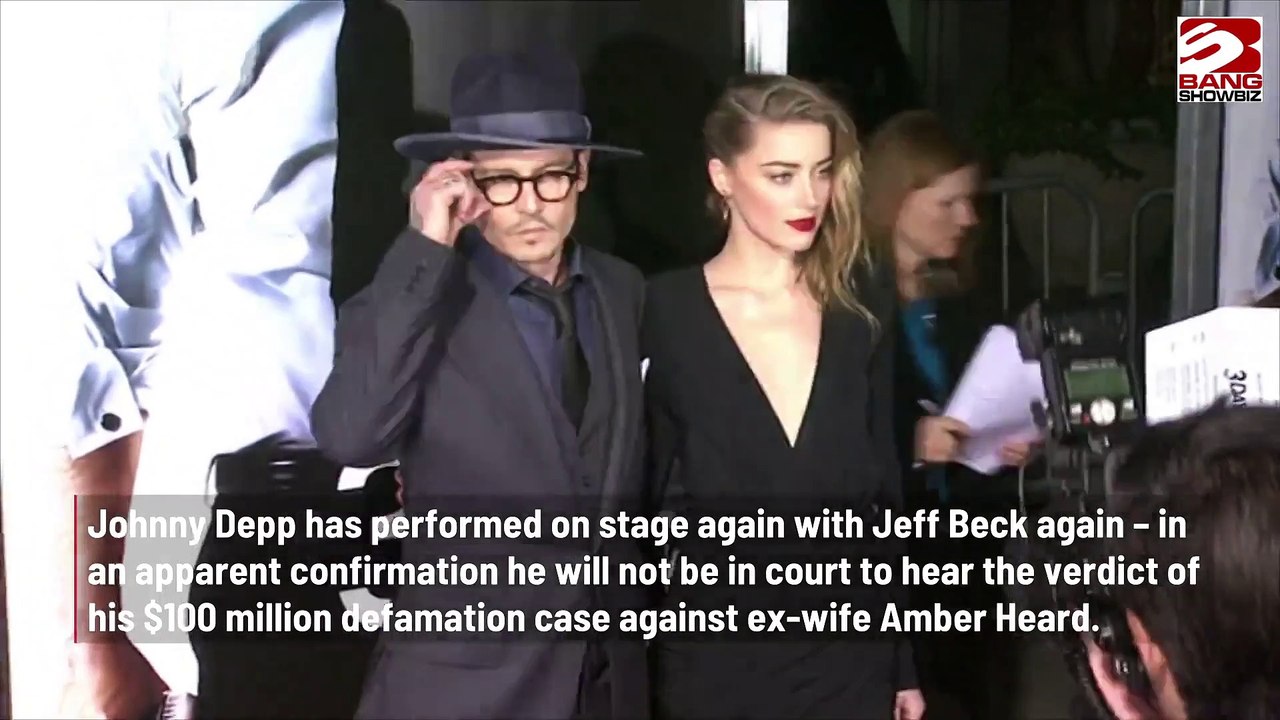 Johnny Depp fuels speciation he won't return to court as he appears on stage with Jeff Beck again
