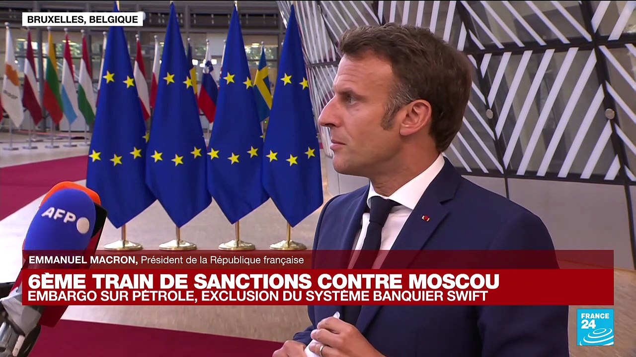 REPLAY - Emmanuel Macron s'exprime sur le 6e train de sanctions pris par l'UE contre la Russie