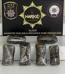 Elazığ'da 7 kilo uyuşturucuyla yakalanan şüpheli tutuklandı
