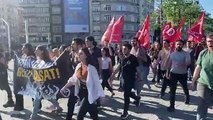 Gezi’nin yıl dönümünde Taksim Meydanı’na yürüyen TİP üyelerine polis müdahalesi