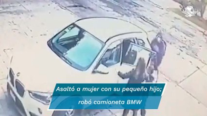 Cae ladrón que robó camioneta a mujer que viajaba con su hijo en Tlalnepantla