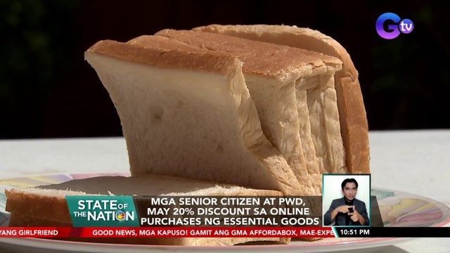 Mga senior citizen at PWD, may 20% discount sa online purchases ng essential goods | SONA