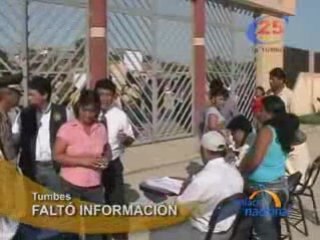 FALTÓ INFORMACIÓN - TUMBES
