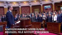 Az oroszbarát szerb elnök Brüsszel felé nyitott esküjében