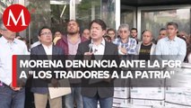 Morena presenta denuncia ante la FGR por traición a la patria de diputados