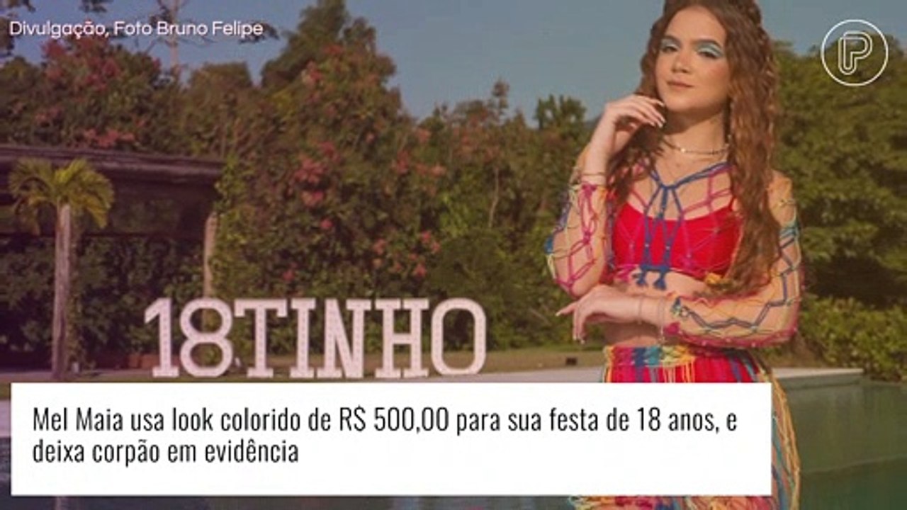 Mel Maia usa look colorido de R$ 500,00 para sua festa de 18 anos. Veja as fotos e saiba detalhes!
