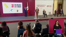 López Obrador recibe Premio del Día Mundial sin Tabaco de la OMS