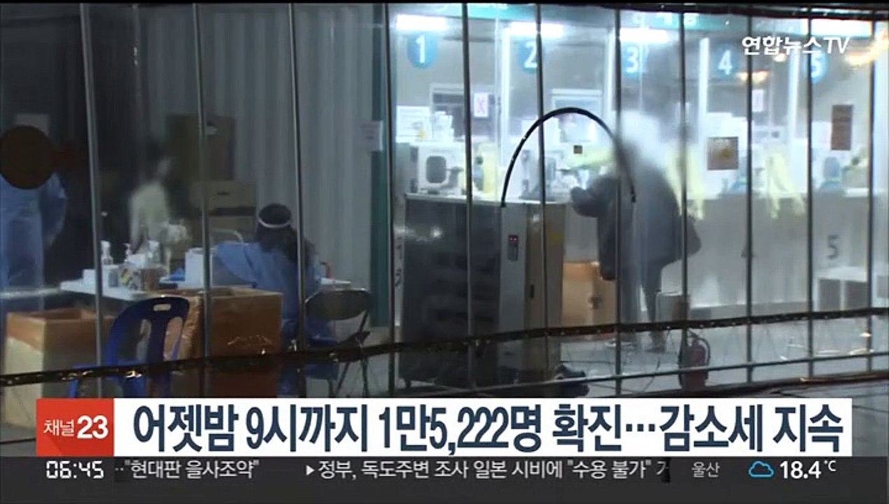 어젯밤 9시까지 1만5,222명 확진…감소세 지속