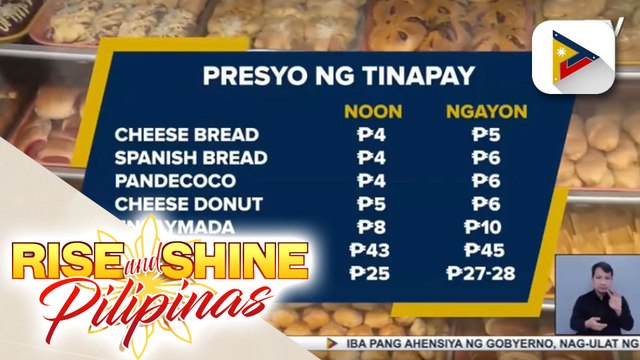 Presyo ng sangkap sa paggawa ng tinapay tulad ng harina, asukal, margarina at LPG, tumaas