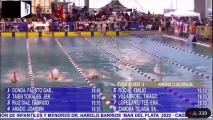 Joaquín Amado - Campeón Argentino de natación estilo espalda 100 y 200 metros