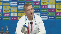 FOOTBALL: FIFA World Cup Qualifier: Ukraine training and news conference (Zinchenko)