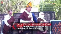 Gaya Jokowi Pakai Baju Adat Ende Saat Pimpin Upacara Hari Lahir Pancasila di NTT